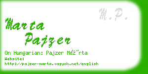 marta pajzer business card